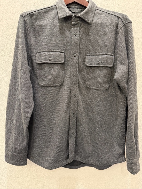 Banana Republic Other - Banana Republic Charcoal Herringbone Casual Shirt Jacket